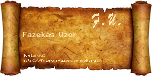 Fazekas Uzor névjegykártya